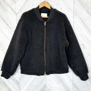 Aime Leon Dore Sherpa Fleece Jacket High Pile Black Full Zip ALD Mens Size Large